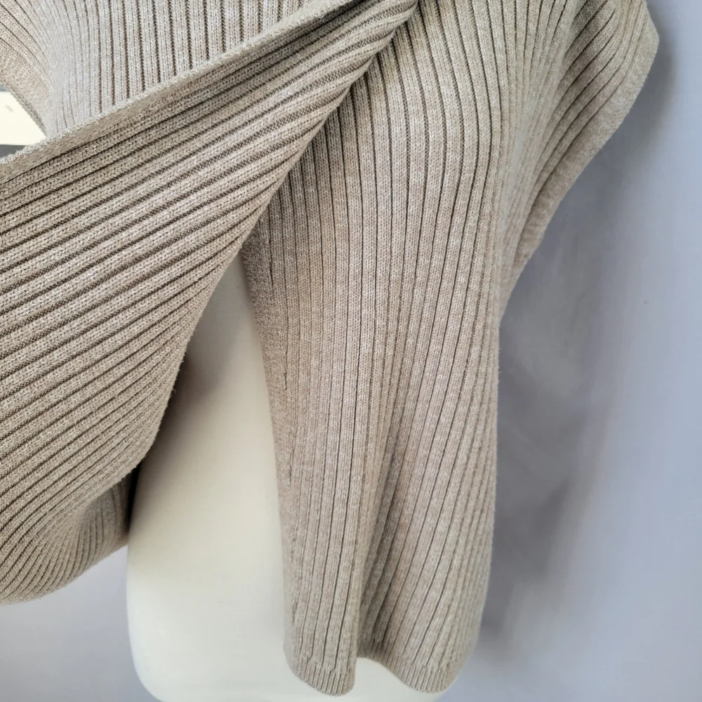 Thakoon Collective Cross Front Ribbed‎ Turtleneck Sweater M